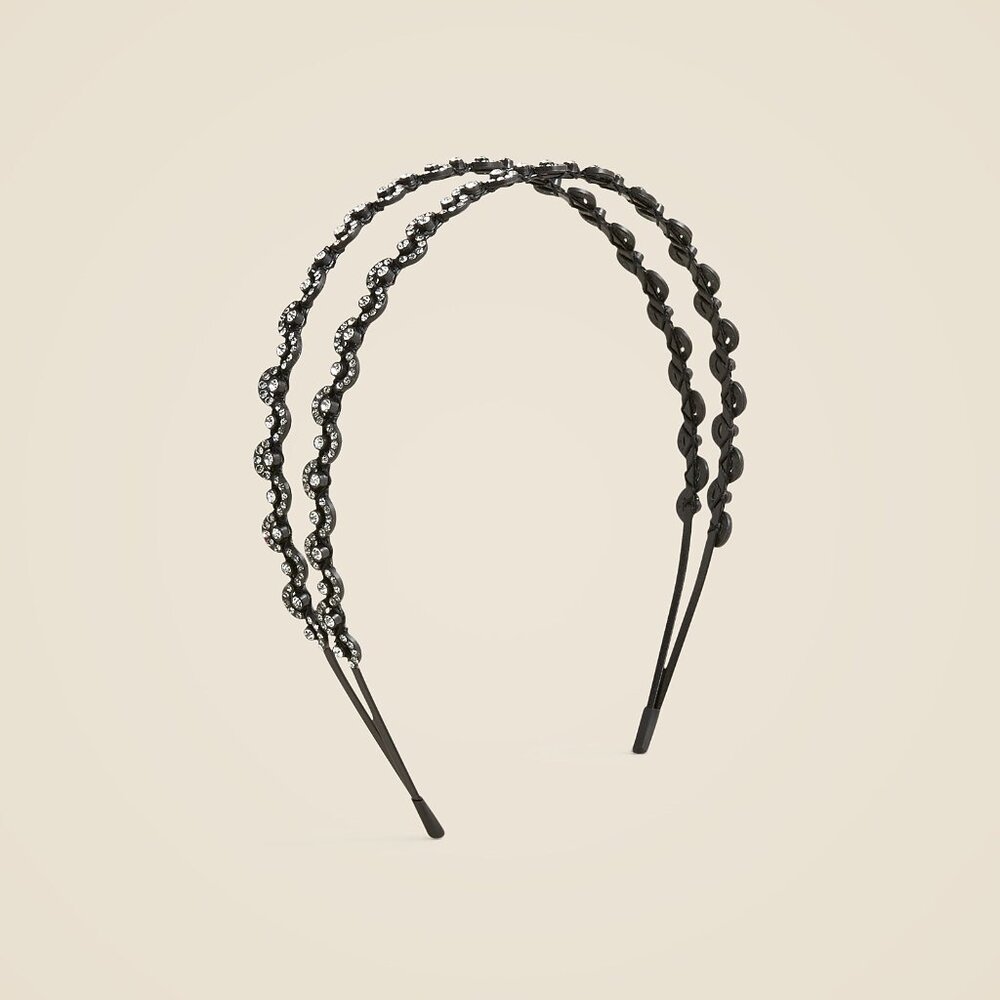 J. CREW DOUBLE RHINESTONE HEADBAND NEW